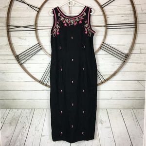 Megan Lee 14 Boho Maxi Dress Embroidered Floral